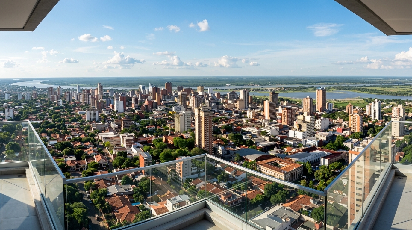 Paraguay residency and Asunción skyline